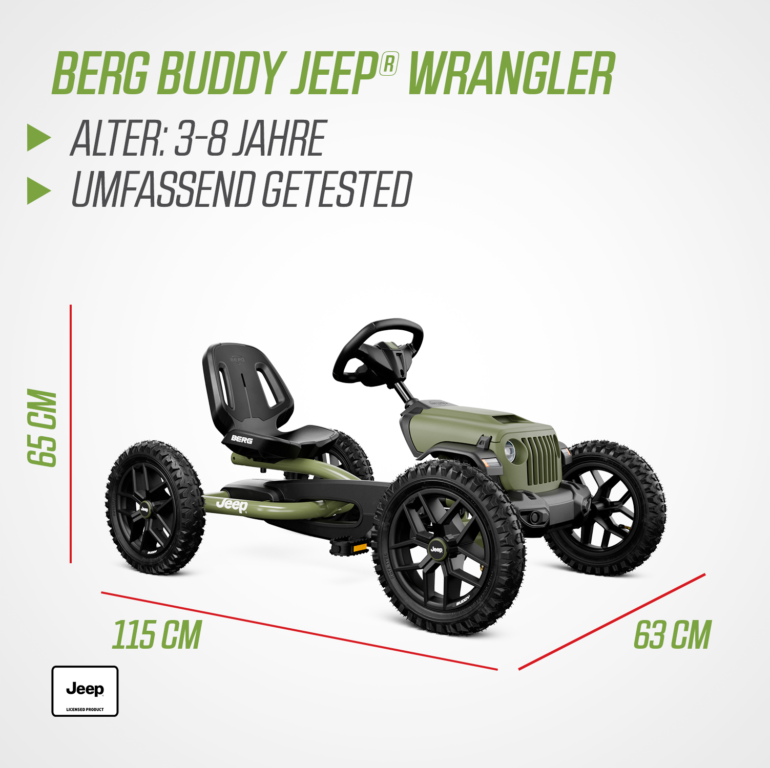 BERG Gokart Buddy Jeep® Wrangler 3.0 (Facelift)